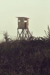 Image showing Watchpost on a misty morning