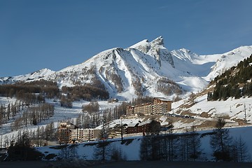 Image showing Ski resort village in the alps