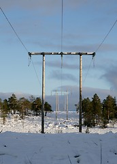 Image showing High voltage masts