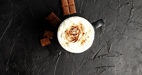 Image showing Cup of cacao with whipped cream