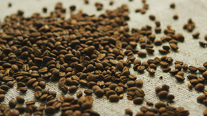 Image showing Coffee beans in disorder