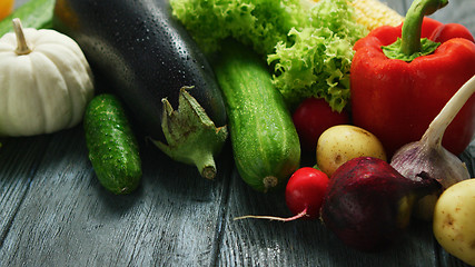 Image showing Abundance of fresh ripe vegetables