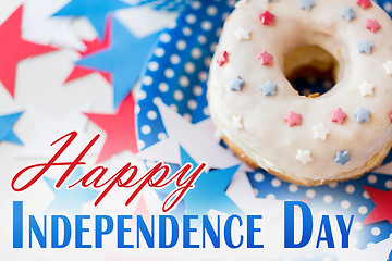 Image showing donut with star decoration on independence day