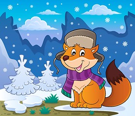 Image showing Winter fox theme image 2