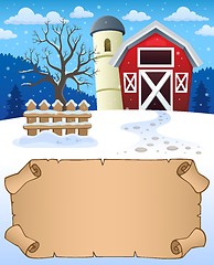 Image showing Small parchment and winter farm