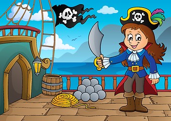 Image showing Pirate ship deck topic 7