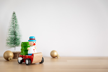 Image showing Christmas figure wind up toy sledge