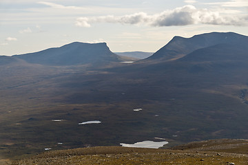 Image showing Landscape with u-shaped valley Lapporten, Norrbotten, Sweden