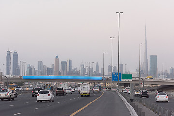 Image showing Dubai traffic jam