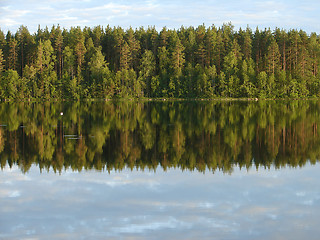 Image showing Reflection of forest in lake