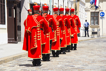 Image showing Ceremonial Changing of the Guard in Zagreb, Croatia