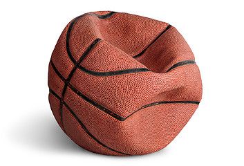 Image showing Old deflated basketball