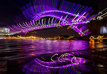 Image showing Lashes - Sydney Harbour Bridge looking very Glamorous abstract image