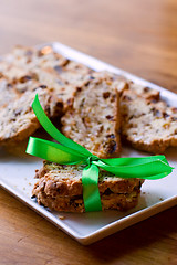 Image showing Fresh cookies on white plate.