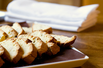 Image showing Fresh baked cookies closeup