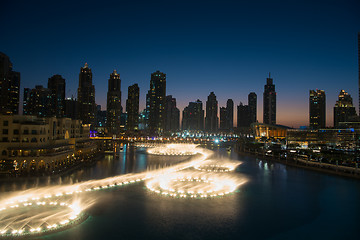 Image showing musical fountain in Dubai