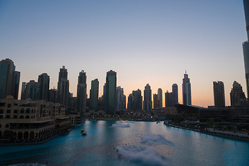 Image showing musical fountain in Dubai