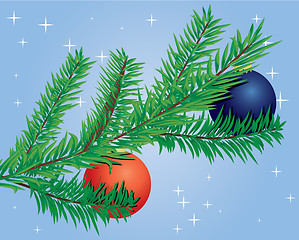 Image showing Firtree with baubles