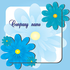 Image showing Card with blue flower