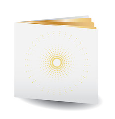 Image showing Golden paper book with star ornate on top