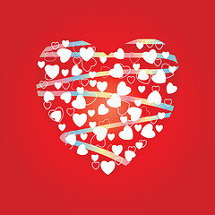 Image showing Valentine background with heart