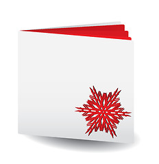 Image showing Red papered book with snowflake on top