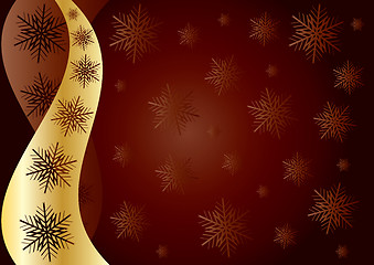 Image showing Golden Christmas Card