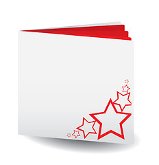 Image showing Red papered book with stars on top