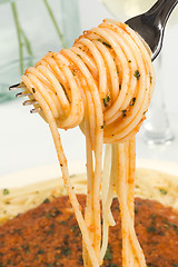 Image showing Spaghetti on a Fork
