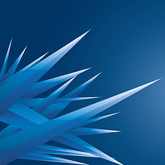 Image showing Abstract background with blue futuristic crystals