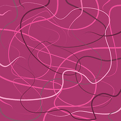 Image showing Pink abstract background with curls