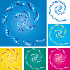 Image showing Set of abstract colorful backgrounds