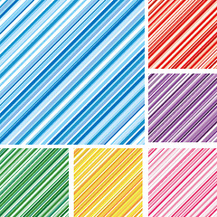 Image showing Set of abstract colorful backgrounds with strips, part 5