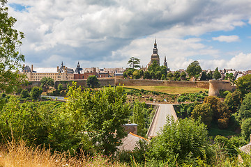 Image showing Dinan, view from the other side of the Rance river