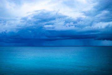 Image showing Blue storm over the ocean