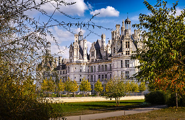 Image showing Chateau de Chambord from the garden