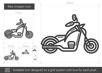 Image showing Bike chopper line icon.