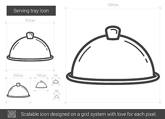 Image showing Serving tray line icon.