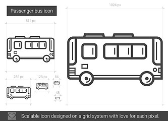 Image showing Passenger bus line icon.