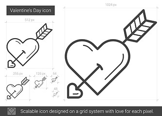 Image showing Valentine day line icon.