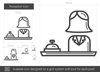 Image showing Reception line icon.