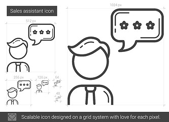 Image showing Sales assistant line icon.