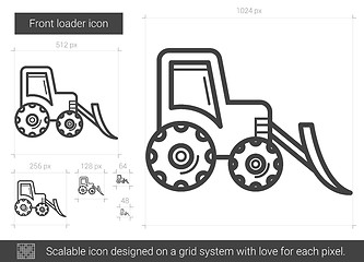 Image showing Front loader line icon.