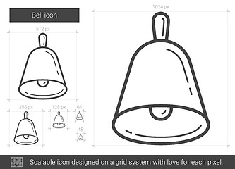 Image showing Bell line icon.