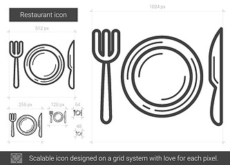 Image showing Restaurant line icon.