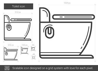 Image showing Toilet line icon.