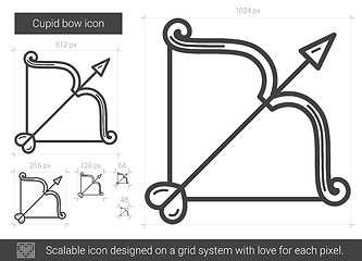 Image showing Cupid bow line icon.