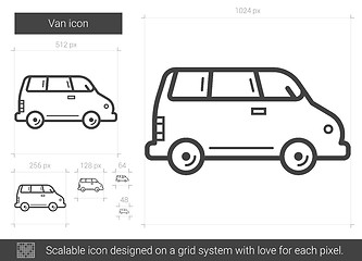 Image showing Van line icon.