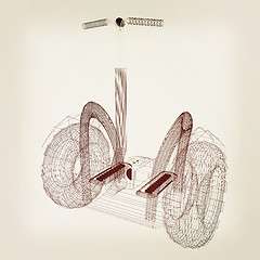 Image showing Mini electrical and ecological transport on a white background. 