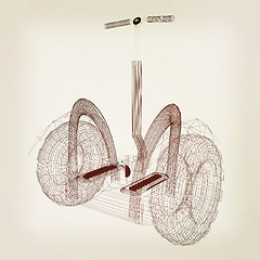 Image showing Mini electrical and ecological transport on a white background. 